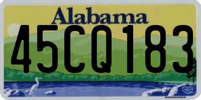 AL license plate 45CQ183