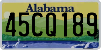 AL license plate 45CQ189