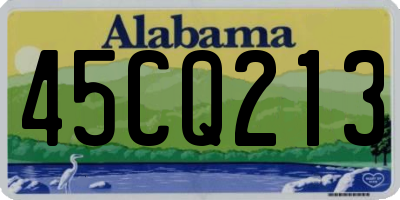 AL license plate 45CQ213