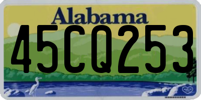 AL license plate 45CQ253