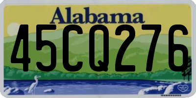 AL license plate 45CQ276