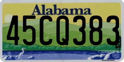 AL license plate 45CQ383