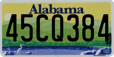 AL license plate 45CQ384