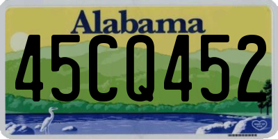 AL license plate 45CQ452