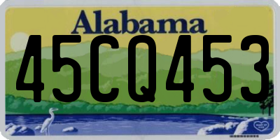 AL license plate 45CQ453