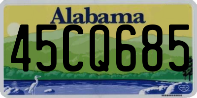 AL license plate 45CQ685