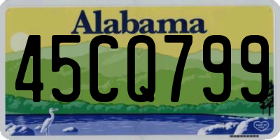 AL license plate 45CQ799