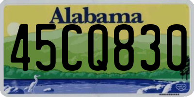 AL license plate 45CQ830