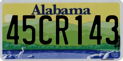 AL license plate 45CR143