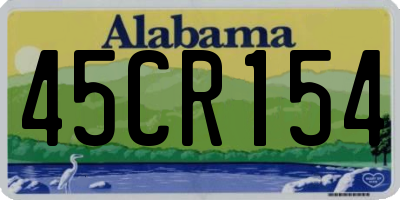 AL license plate 45CR154