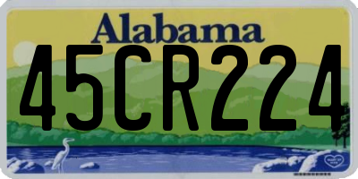 AL license plate 45CR224