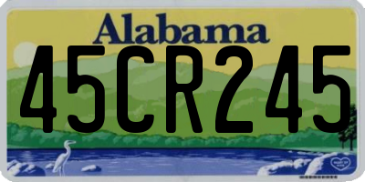 AL license plate 45CR245