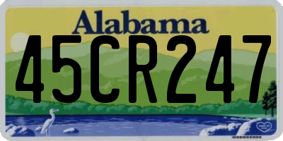 AL license plate 45CR247