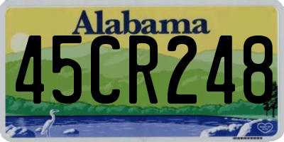AL license plate 45CR248