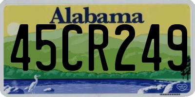 AL license plate 45CR249
