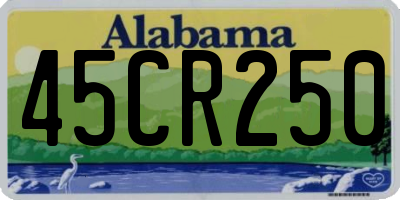 AL license plate 45CR250