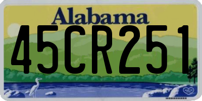 AL license plate 45CR251