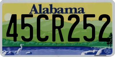 AL license plate 45CR252