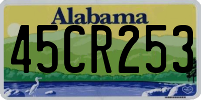 AL license plate 45CR253