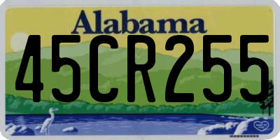 AL license plate 45CR255