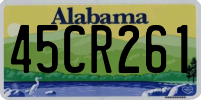 AL license plate 45CR261