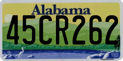 AL license plate 45CR262