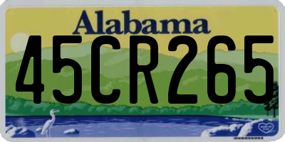 AL license plate 45CR265