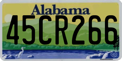 AL license plate 45CR266