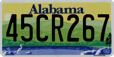 AL license plate 45CR267