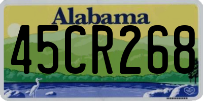 AL license plate 45CR268