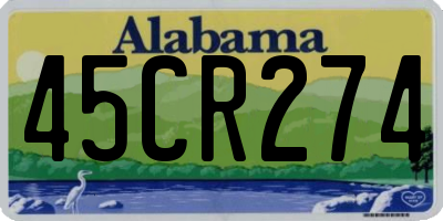 AL license plate 45CR274