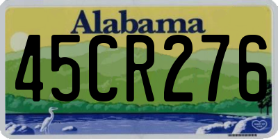 AL license plate 45CR276