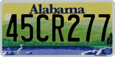 AL license plate 45CR277