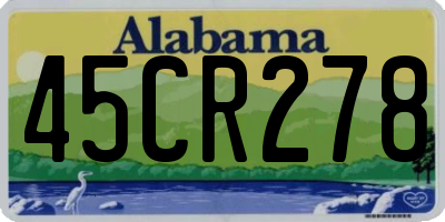 AL license plate 45CR278