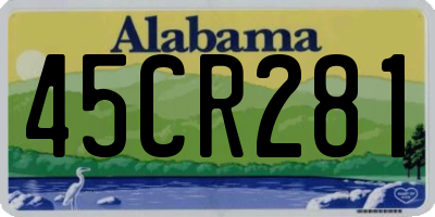 AL license plate 45CR281