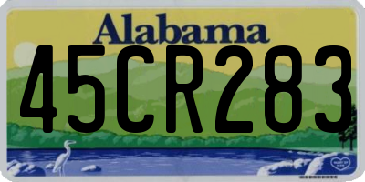 AL license plate 45CR283