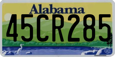 AL license plate 45CR285