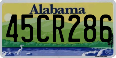 AL license plate 45CR286