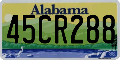 AL license plate 45CR288
