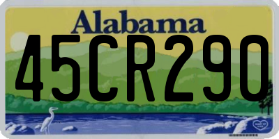 AL license plate 45CR290