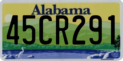 AL license plate 45CR291