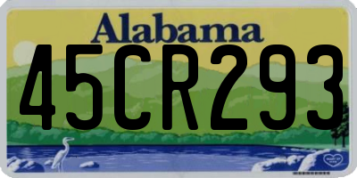 AL license plate 45CR293