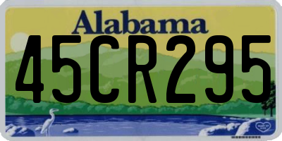 AL license plate 45CR295