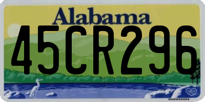 AL license plate 45CR296