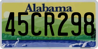 AL license plate 45CR298