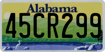AL license plate 45CR299