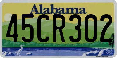 AL license plate 45CR302