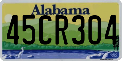 AL license plate 45CR304
