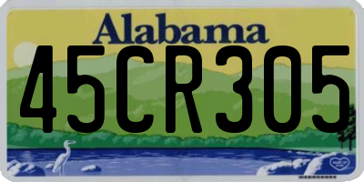 AL license plate 45CR305