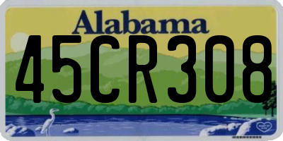 AL license plate 45CR308